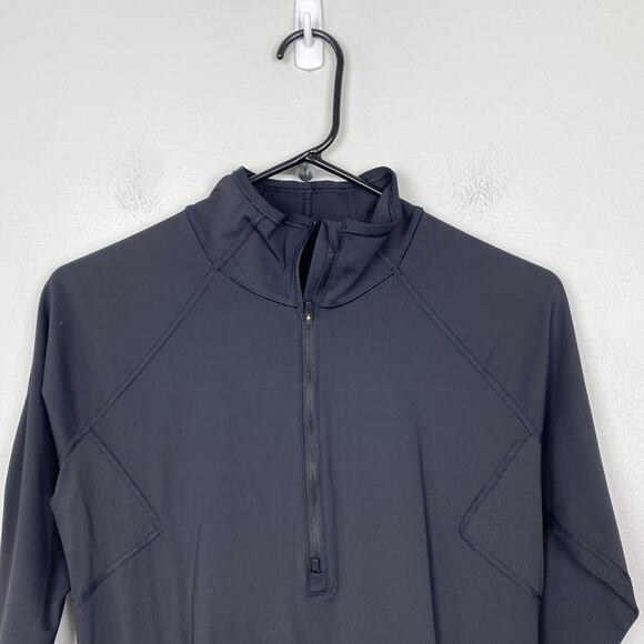 Athleta Eclipse Half Zip Pullover Reflective Running Top Long Sleeve Yoga Medium - Picture 3 of 12